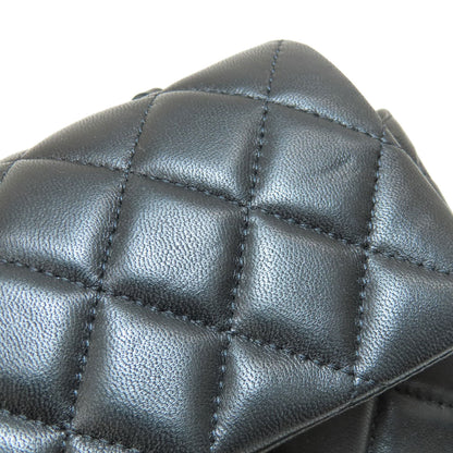CHANEL シャネル チェーンショルダー マトラッセ シルバー金具 ショルダーバッグ ラムスキン レディース 中古