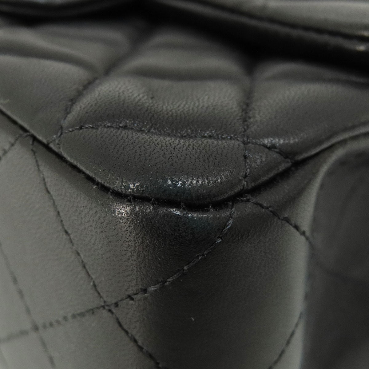 CHANEL シャネル チェーンショルダー マトラッセ シルバー金具 ショルダーバッグ ラムスキン レディース 中古