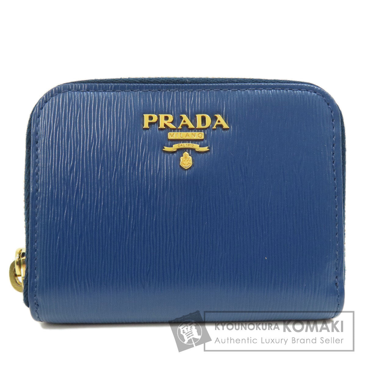 PRADA プラダ サフィアーノ ロゴ金具 コインケース レザー レディース 中古