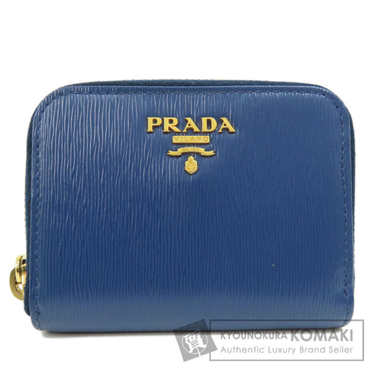 PRADA プラダ サフィアーノ ロゴ金具 コインケース レザー レディース 中古