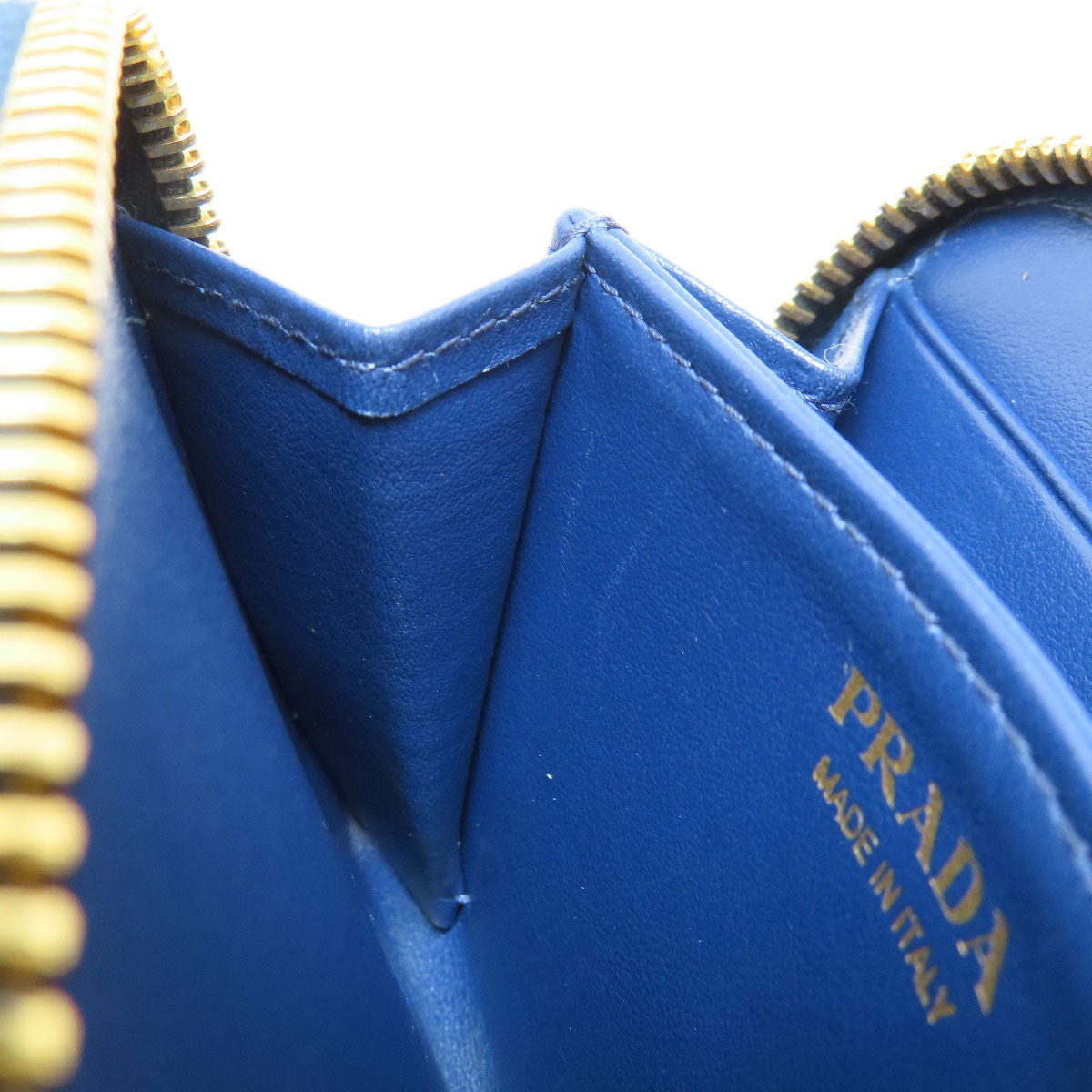 PRADA プラダ サフィアーノ ロゴ金具 コインケース レザー レディース 中古
