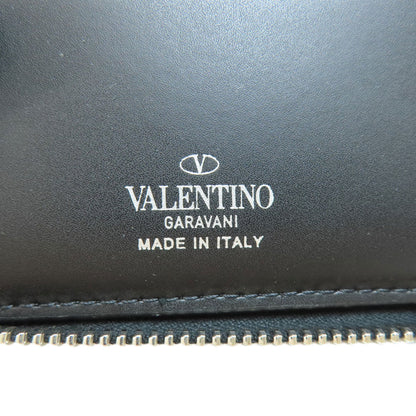 VALENTINO GARAVANI ヴァレンチノガラバーニ ロゴ 二つ折り財布（小銭入れあり） レザー レディース 中古