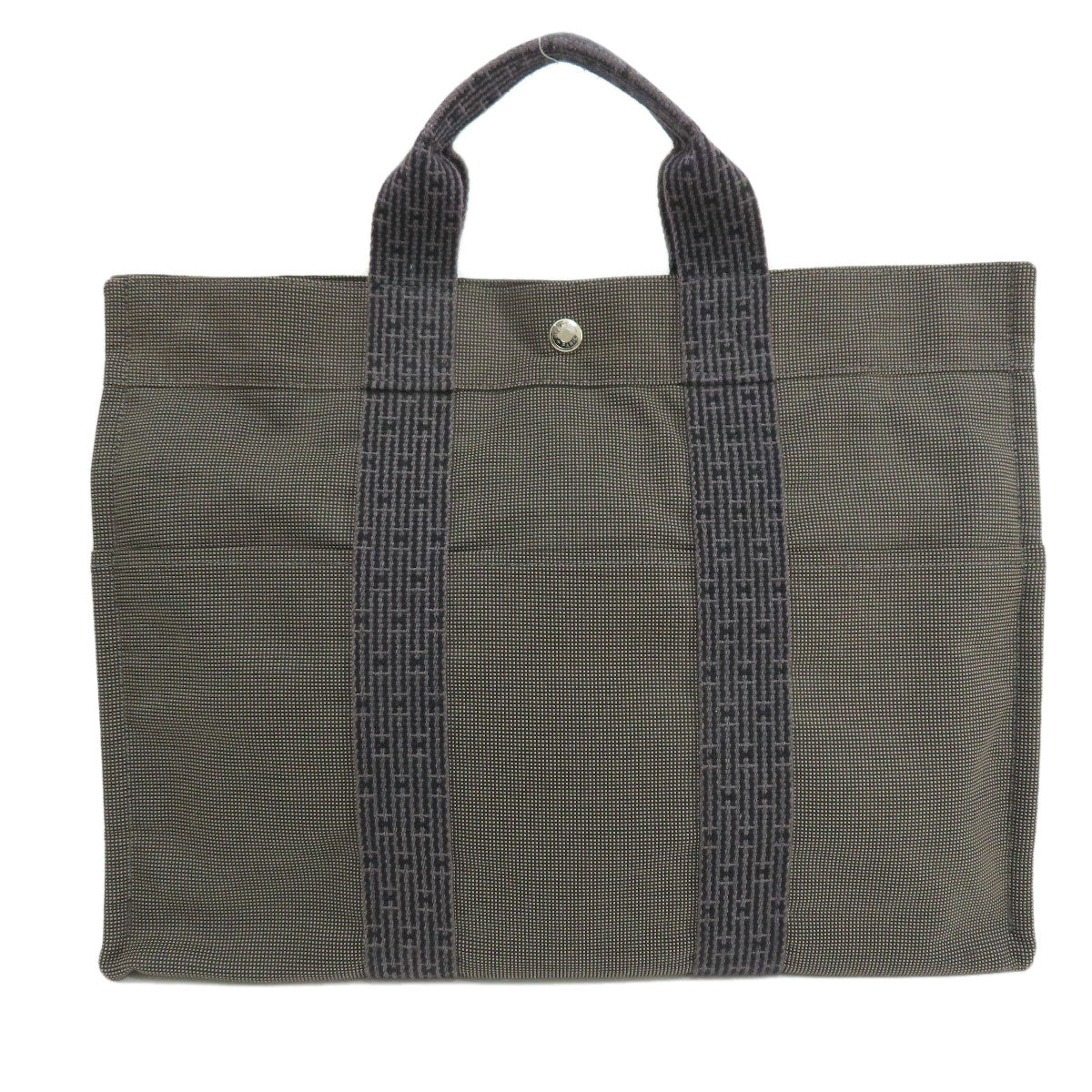 HERMES エルメス エールラインMM ハンドバッグ キャンバス レディース 中古