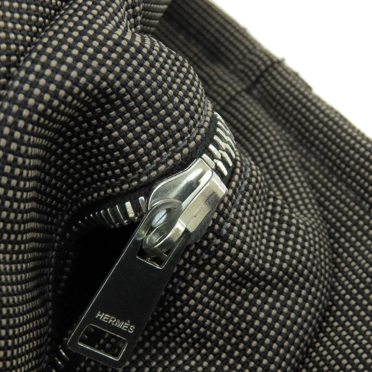 HERMES エルメス エールラインMM ハンドバッグ キャンバス レディース 中古