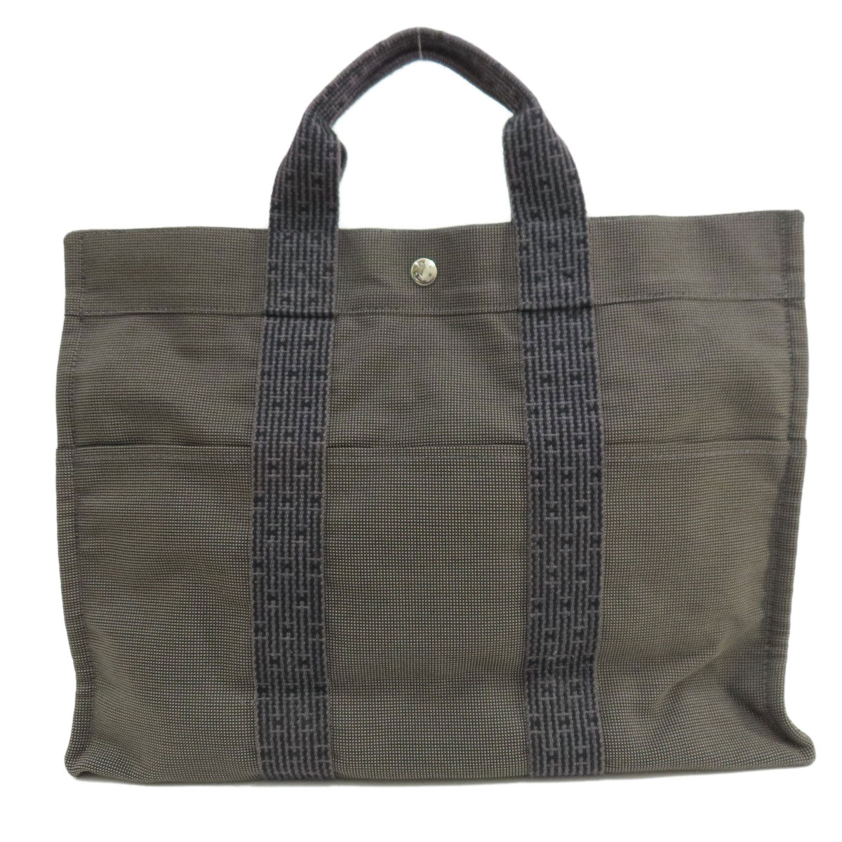 HERMES エルメス エールラインMM ハンドバッグ キャンバス レディース 中古