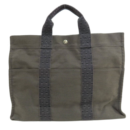 HERMES エルメス エールラインMM ハンドバッグ キャンバス レディース 中古