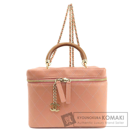 CHANEL シャネル バニティ 2WAY ゴールド金具 ハンドバッグ カーフ レディース 中古