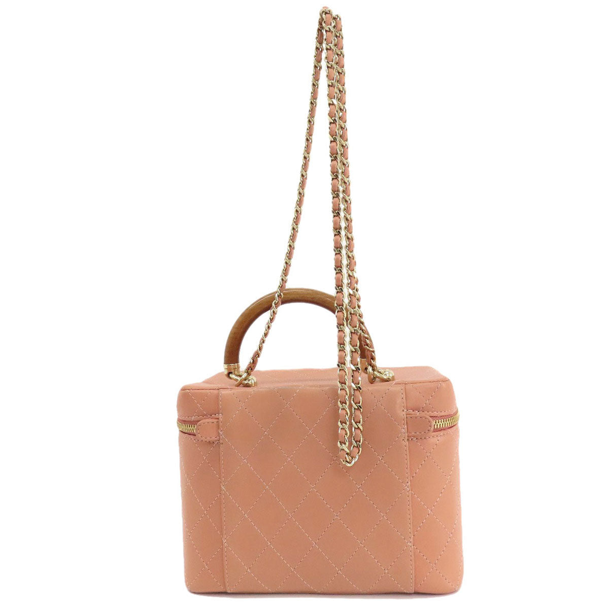 CHANEL シャネル バニティ 2WAY ゴールド金具 ハンドバッグ カーフ レディース 中古