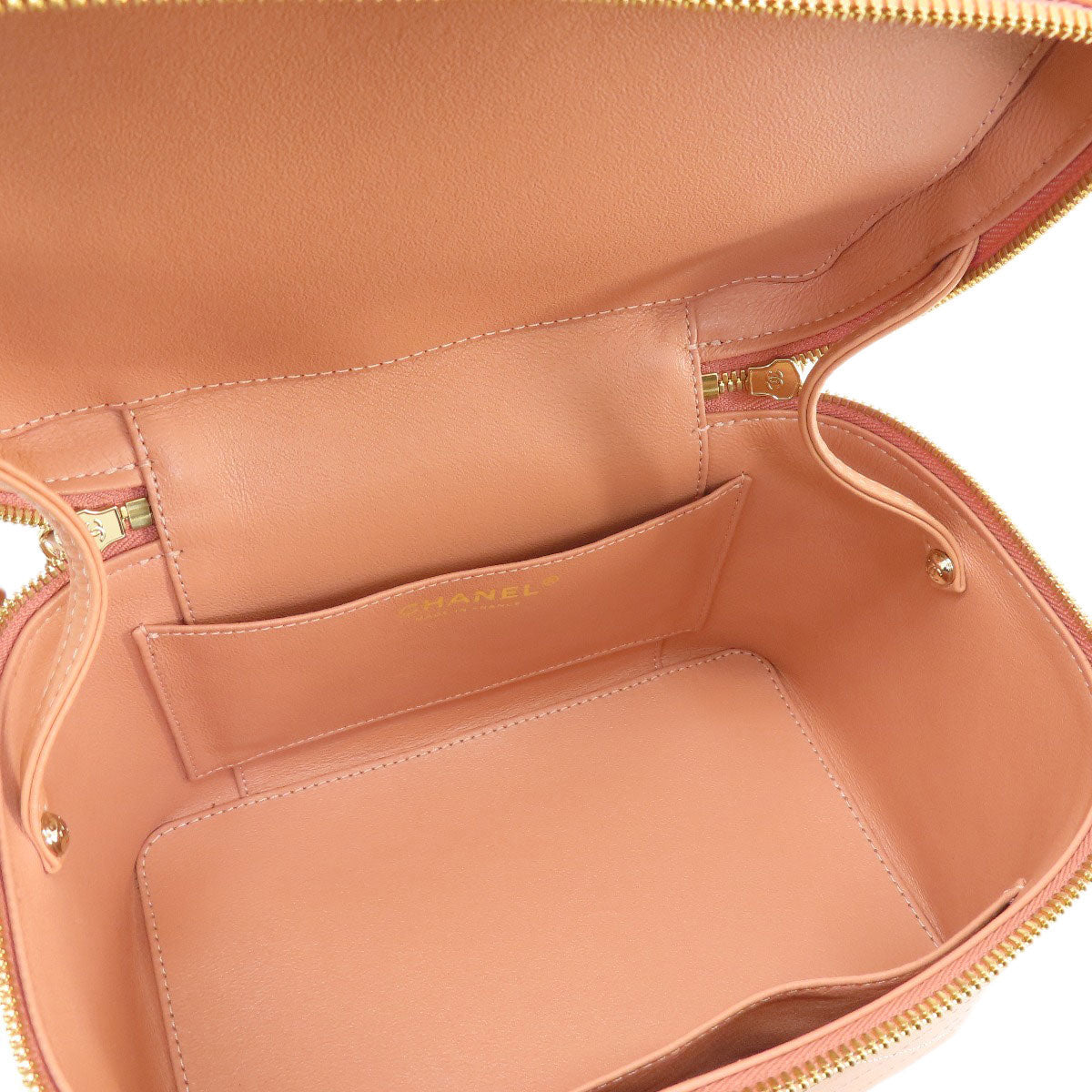CHANEL シャネル バニティ 2WAY ゴールド金具 ハンドバッグ カーフ レディース 中古