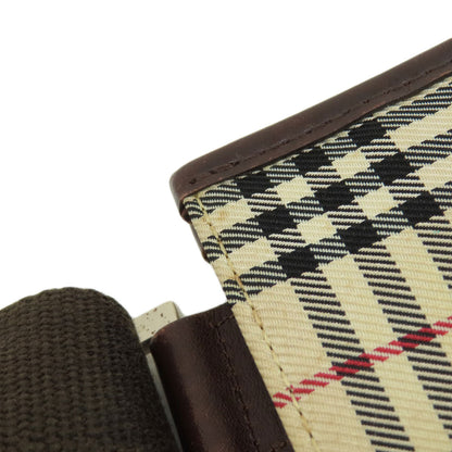 BURBERRY バーバリー ノバチェック ショルダーバッグ キャンバス レディース 中古
