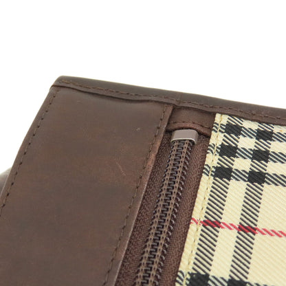 BURBERRY バーバリー ノバチェック ショルダーバッグ キャンバス レディース 中古