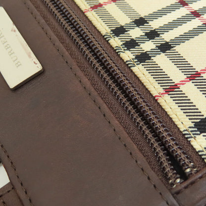 BURBERRY バーバリー ノバチェック ショルダーバッグ キャンバス レディース 中古