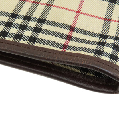 BURBERRY バーバリー ノバチェック ショルダーバッグ キャンバス レディース 中古