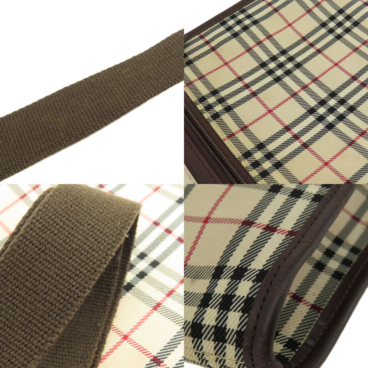 BURBERRY バーバリー ノバチェック ショルダーバッグ キャンバス レディース 中古