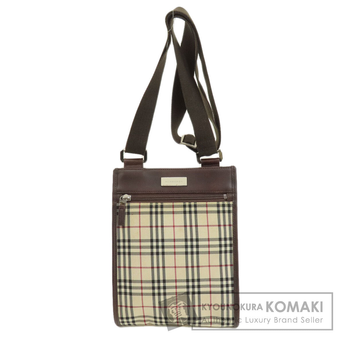 BURBERRY バーバリー ノバチェック ショルダーバッグ キャンバス レディース 中古