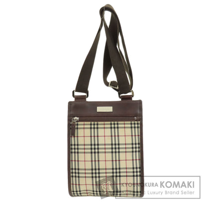 BURBERRY バーバリー ノバチェック ショルダーバッグ キャンバス レディース 中古