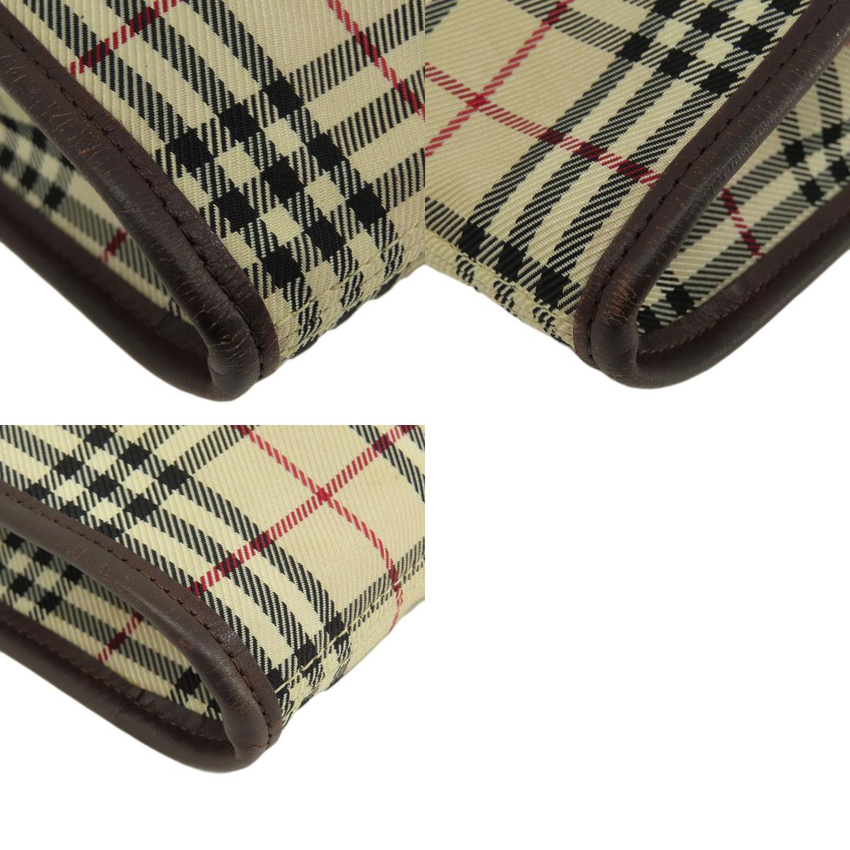 BURBERRY バーバリー ノバチェック ショルダーバッグ キャンバス レディース 中古