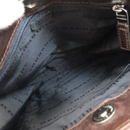 BURBERRY バーバリー ノバチェック ショルダーバッグ キャンバス レディース 中古