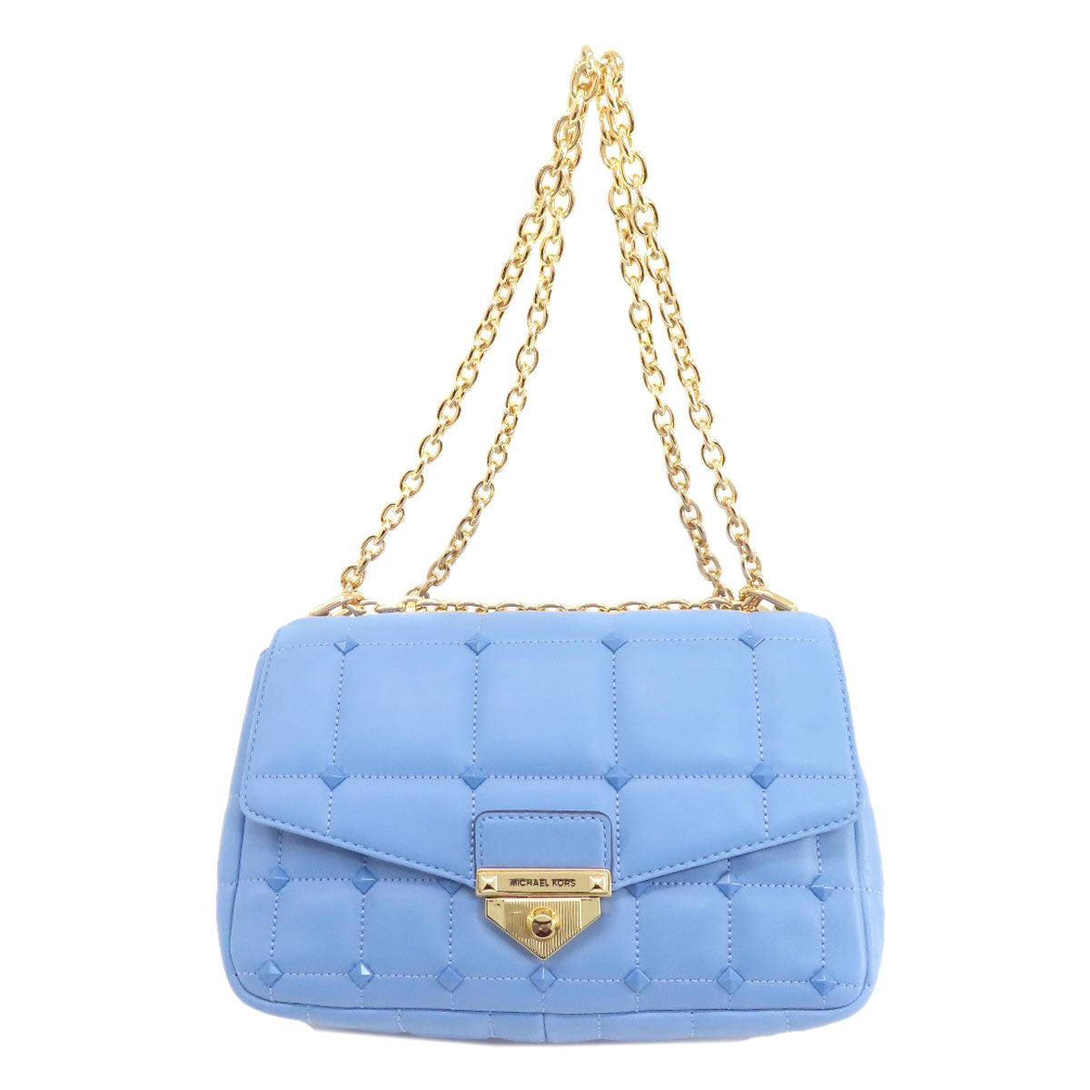 Michael Kors マイケルコース キルティング スタッズ チェーンショルダー ショルダーバッグ レザー レディース 中古