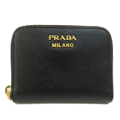 PRADA プラダ サフィアーノ ロゴ金具 コインケース レザー レディース 中古