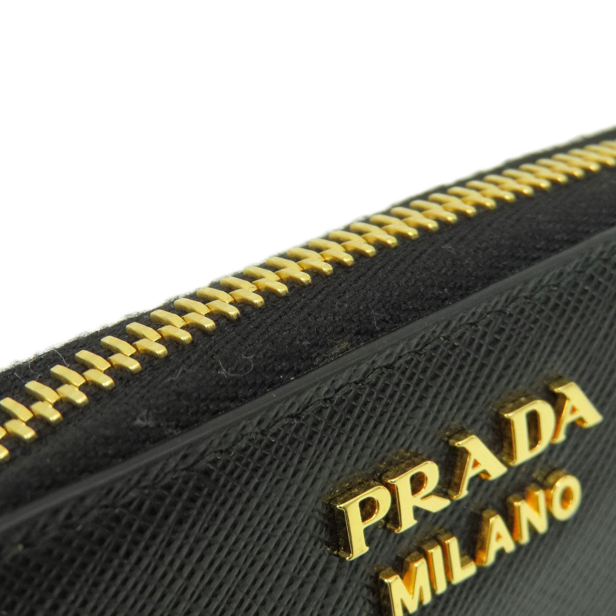 PRADA プラダ サフィアーノ ロゴ金具 コインケース レザー レディース 中古