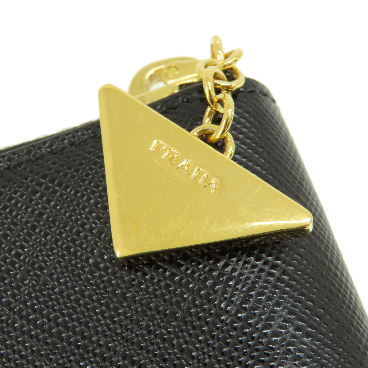 PRADA プラダ サフィアーノ ロゴ金具 コインケース レザー レディース 中古