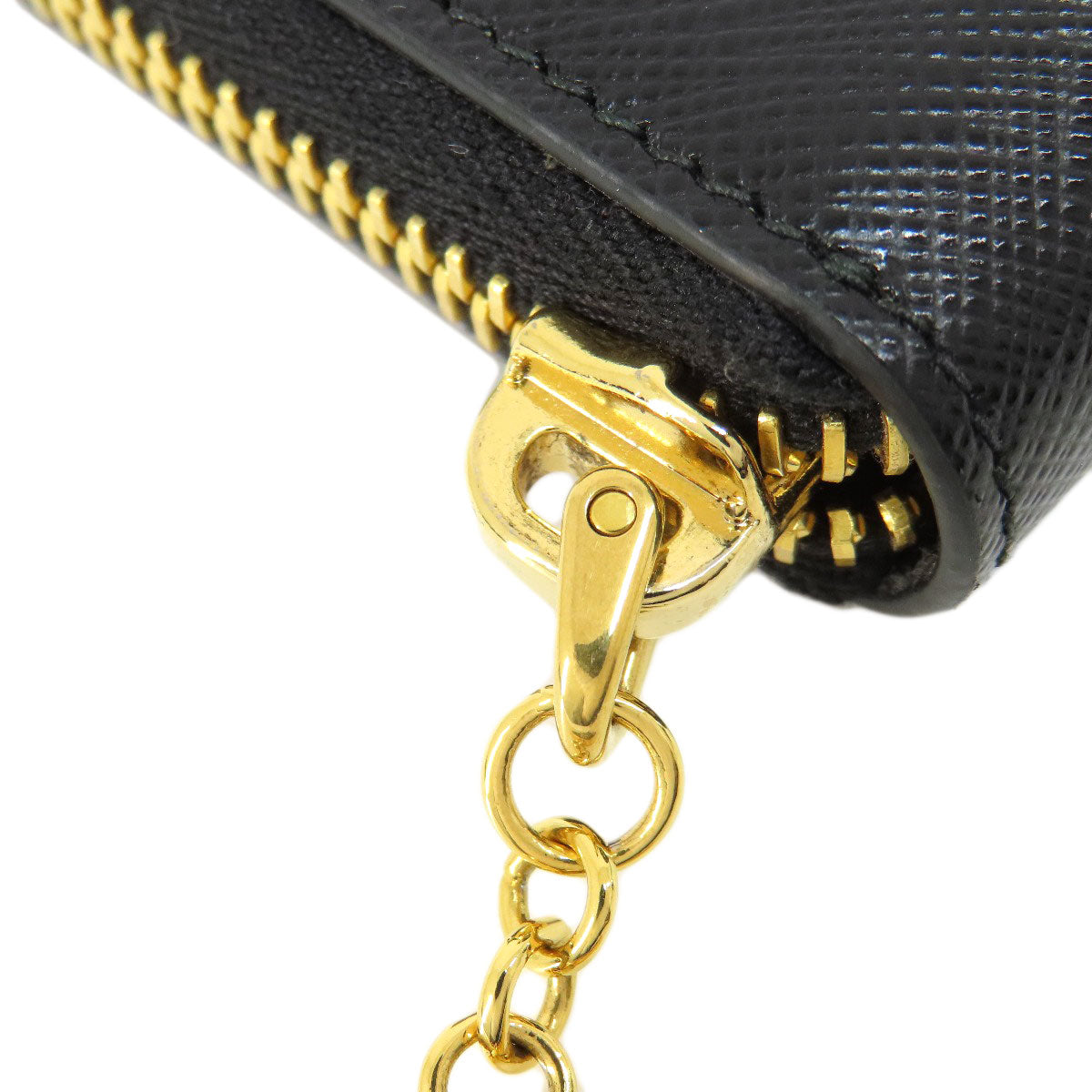 PRADA プラダ サフィアーノ ロゴ金具 コインケース レザー レディース 中古