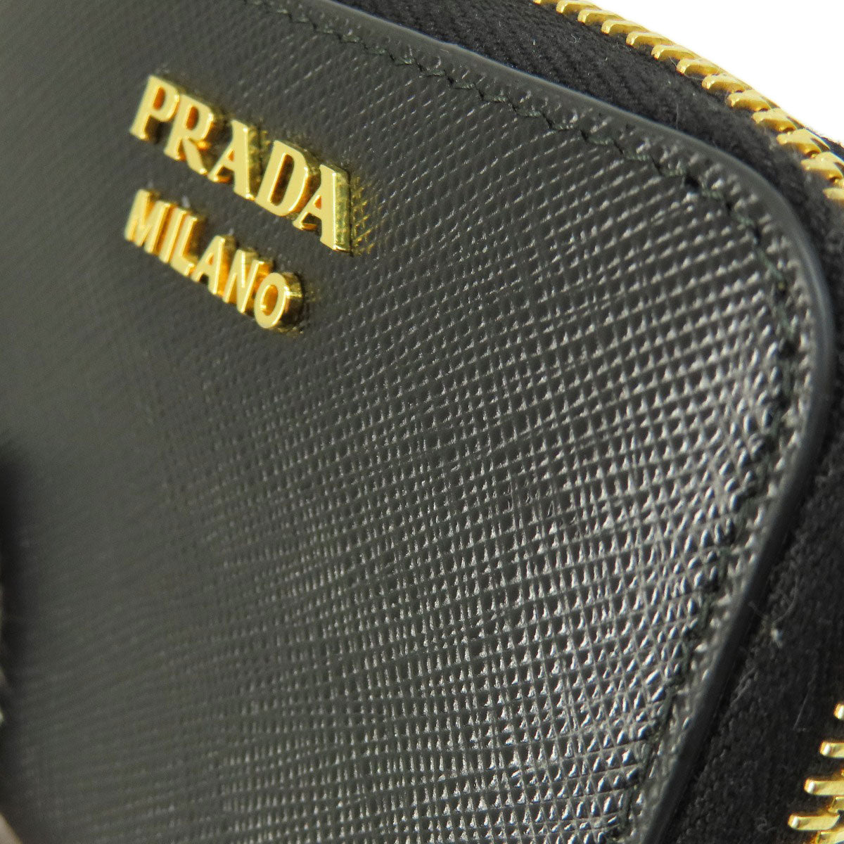 PRADA プラダ サフィアーノ ロゴ金具 コインケース レザー レディース 中古