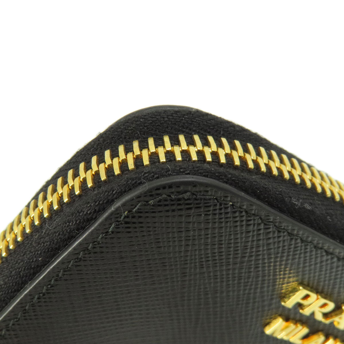 PRADA プラダ サフィアーノ ロゴ金具 コインケース レザー レディース 中古