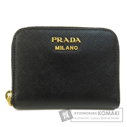 PRADA プラダ サフィアーノ ロゴ金具 コインケース レザー レディース 中古