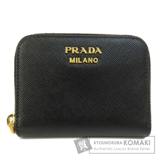 PRADA プラダ サフィアーノ ロゴ金具 コインケース レザー レディース 中古
