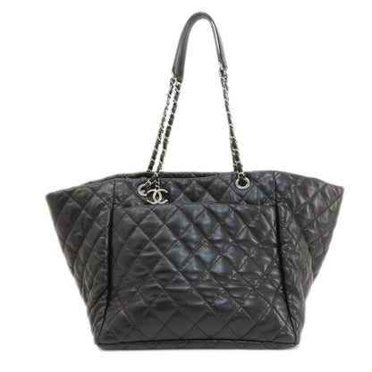 CHANEL シャネル マトラッセ シルバー金具 トートバッグ ラムスキン レディース 中古