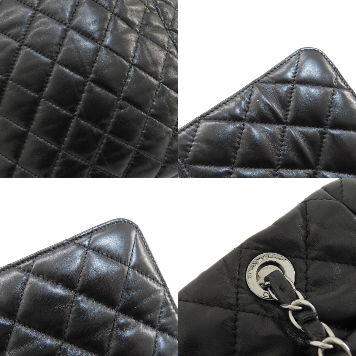 CHANEL シャネル マトラッセ シルバー金具 トートバッグ ラムスキン レディース 中古