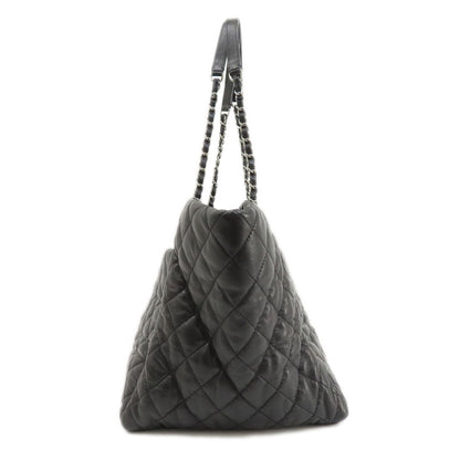 CHANEL シャネル マトラッセ シルバー金具 トートバッグ ラムスキン レディース 中古