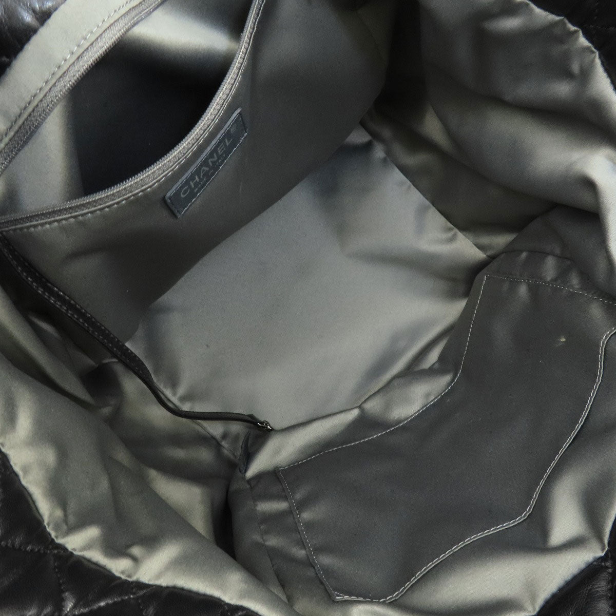 CHANEL シャネル マトラッセ シルバー金具 トートバッグ ラムスキン レディース 中古