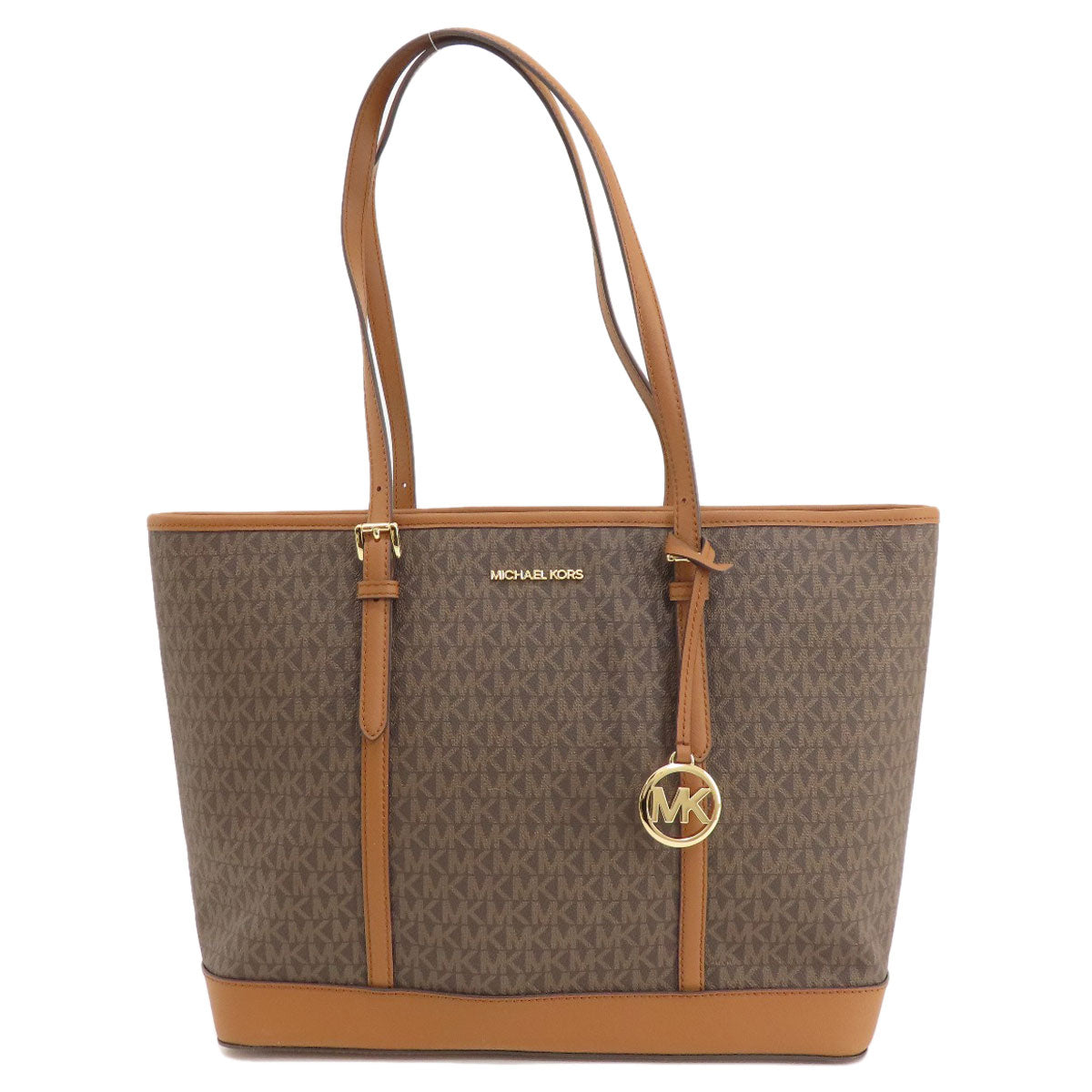 Michael Kors マイケルコース MKシグネチャー トートバッグ PVC レディース 中古