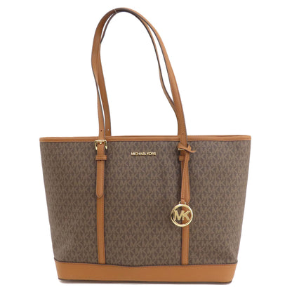 Michael Kors マイケルコース MKシグネチャー トートバッグ PVC レディース 中古