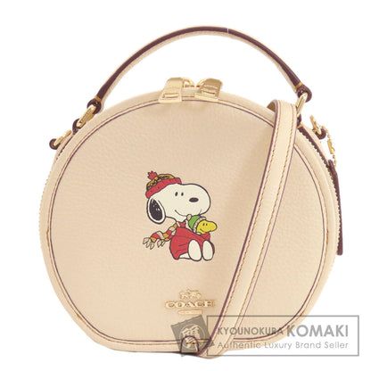 COACH コーチ CE845 キャンティーン ピーナッツコラボ 2WAY ハンドバッグ レザー レディース 中古