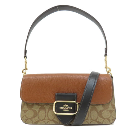 COACH コーチ CE560 モーガン ショルダー バッグ カラーブロック シグネチャー ショルダーバッグ PVC レディース 中古