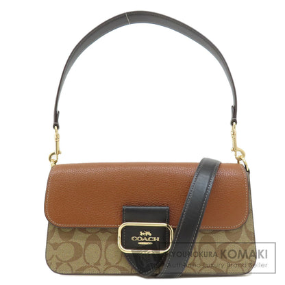 COACH コーチ CE560 モーガン ショルダー バッグ カラーブロック シグネチャー ショルダーバッグ PVC レディース 中古