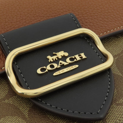 COACH コーチ CE560 モーガン ショルダー バッグ カラーブロック シグネチャー ショルダーバッグ PVC レディース 中古