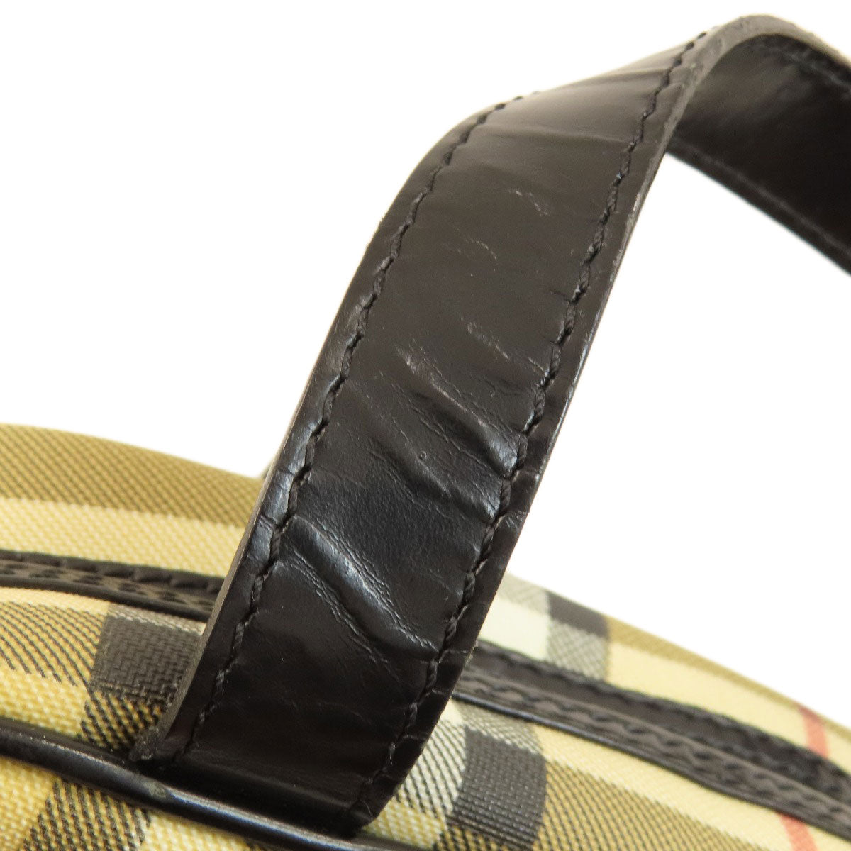 BURBERRY バーバリー ノバチェック ハンドバッグ PVC レディース 中古