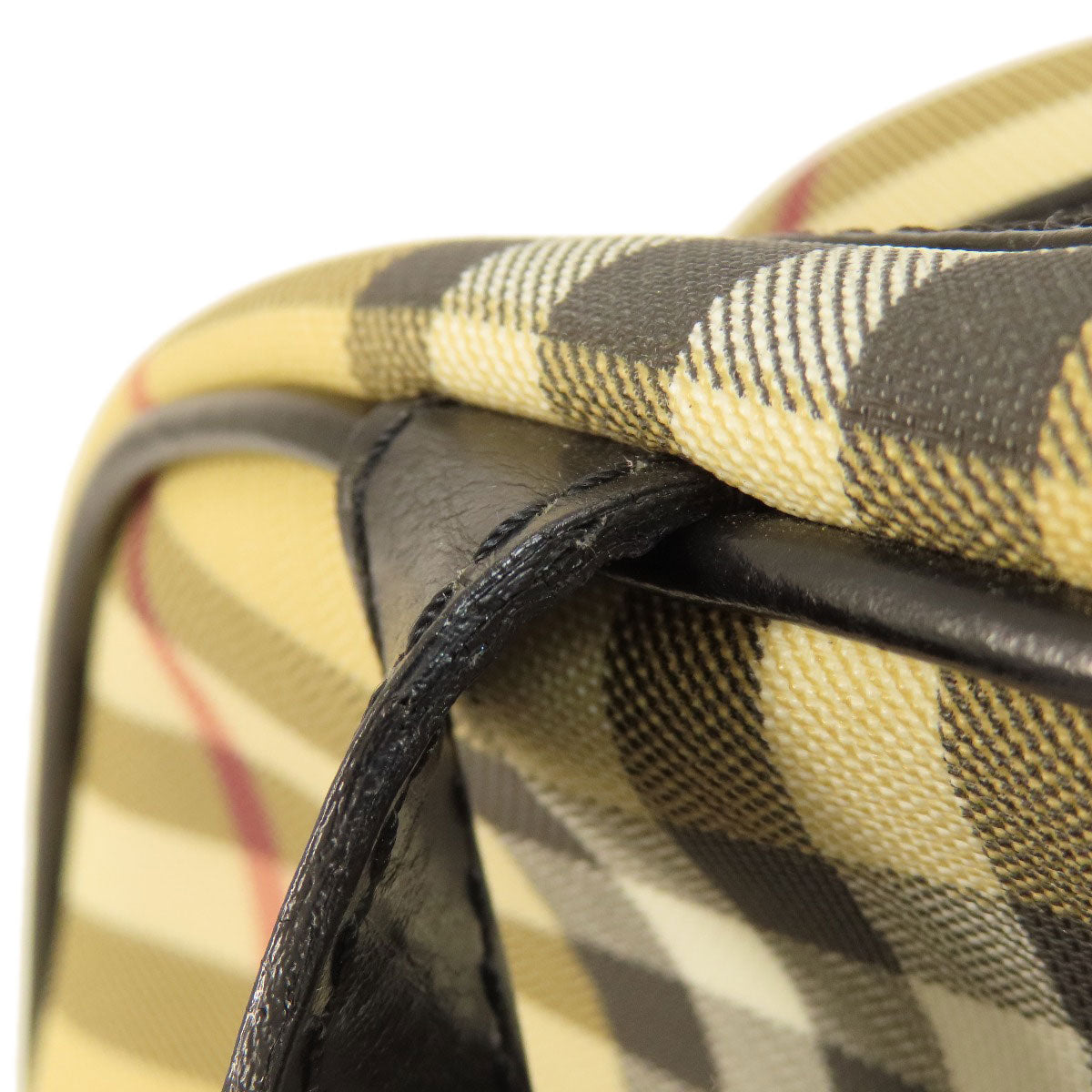 BURBERRY バーバリー ノバチェック ハンドバッグ PVC レディース 中古