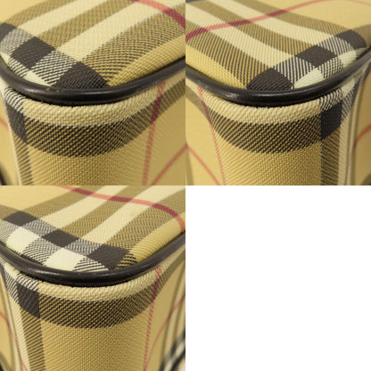 BURBERRY バーバリー ノバチェック ハンドバッグ PVC レディース 中古