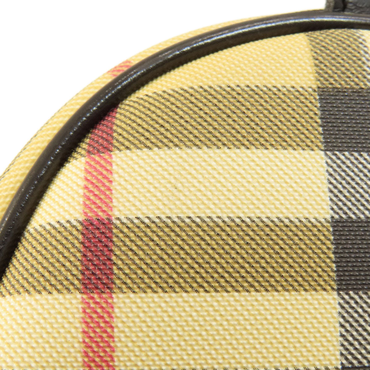 BURBERRY バーバリー ノバチェック ハンドバッグ PVC レディース 中古