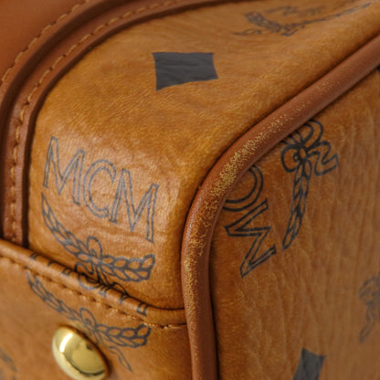 MCM エムシーエム ロゴ ボストンバッグ PVC レディース 中古