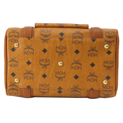MCM エムシーエム ロゴ ボストンバッグ PVC レディース 中古