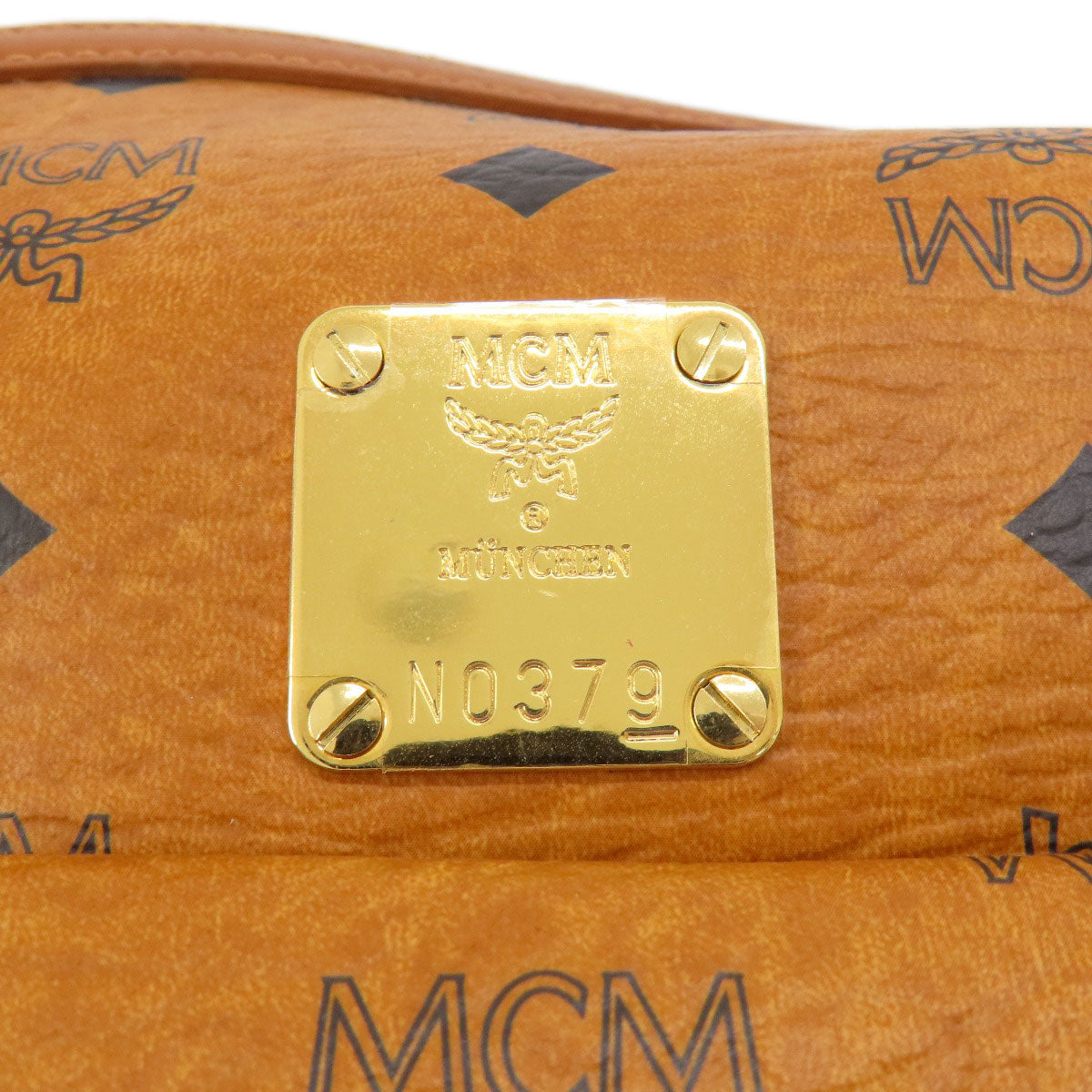 MCM エムシーエム ロゴ ボストンバッグ PVC レディース 中古