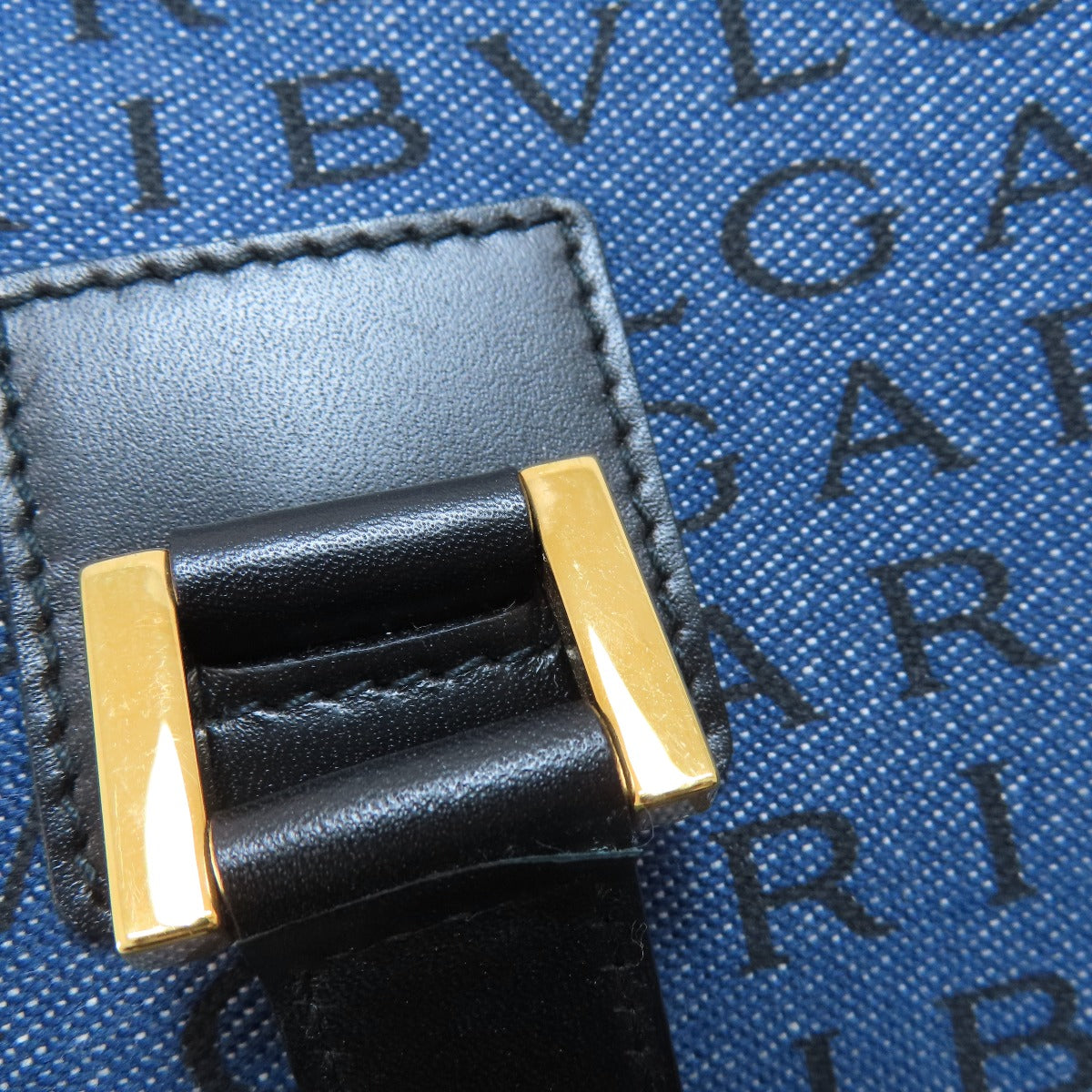 BVLGARI ブルガリ ロゴマニア ビーゼロワン ハンドバッグ デニム レディース 中古