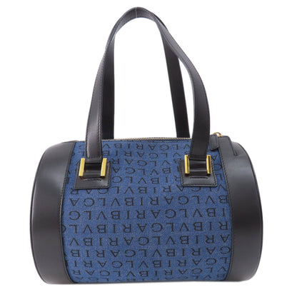 BVLGARI ブルガリ ロゴマニア ビーゼロワン ハンドバッグ デニム レディース 中古